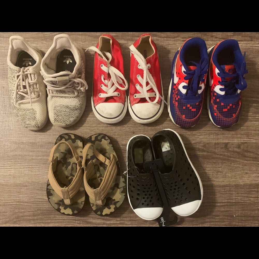 Lot of toddler boy shoes
